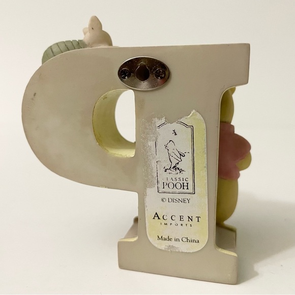 Disney Classic Winnie The Pooh Letter P Figurine Piglet Flaws - Picture 7 of 16